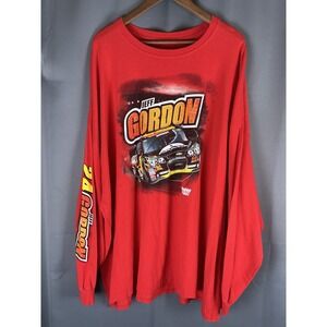 Jeff Gordon 24 Hendrick Motorsports Red 3XL T Shirt LS Nascar Gildan Tag